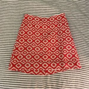 LOFT Printed Mini Skirt